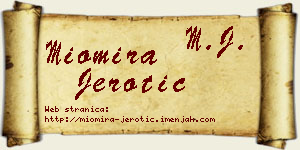 Miomira Jerotić vizit kartica